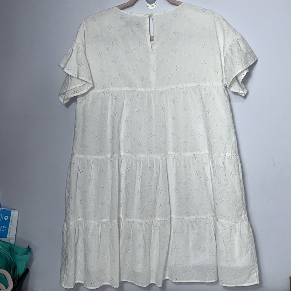 NA-KD Broiderie Anglais Mini Dress - Picture 6 of 9